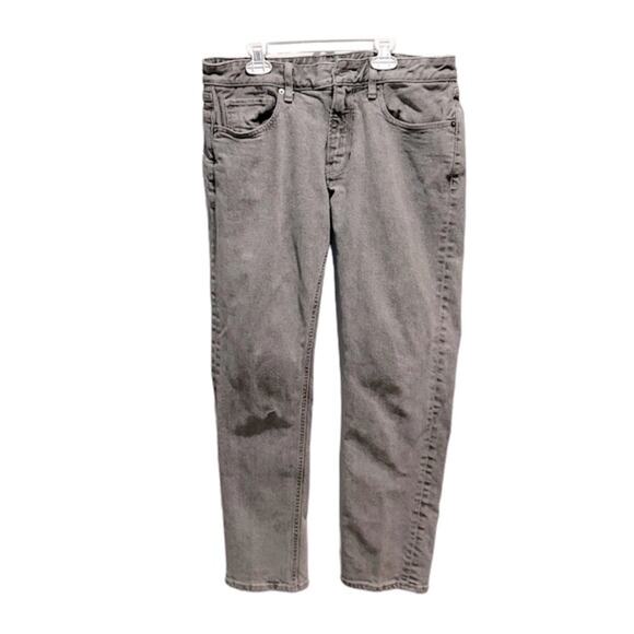 Bonobos Slim Grey Gray Mens Jeans 32 x 30 Casual Organic Cotton Blend Distressed - Picture 3 of 16